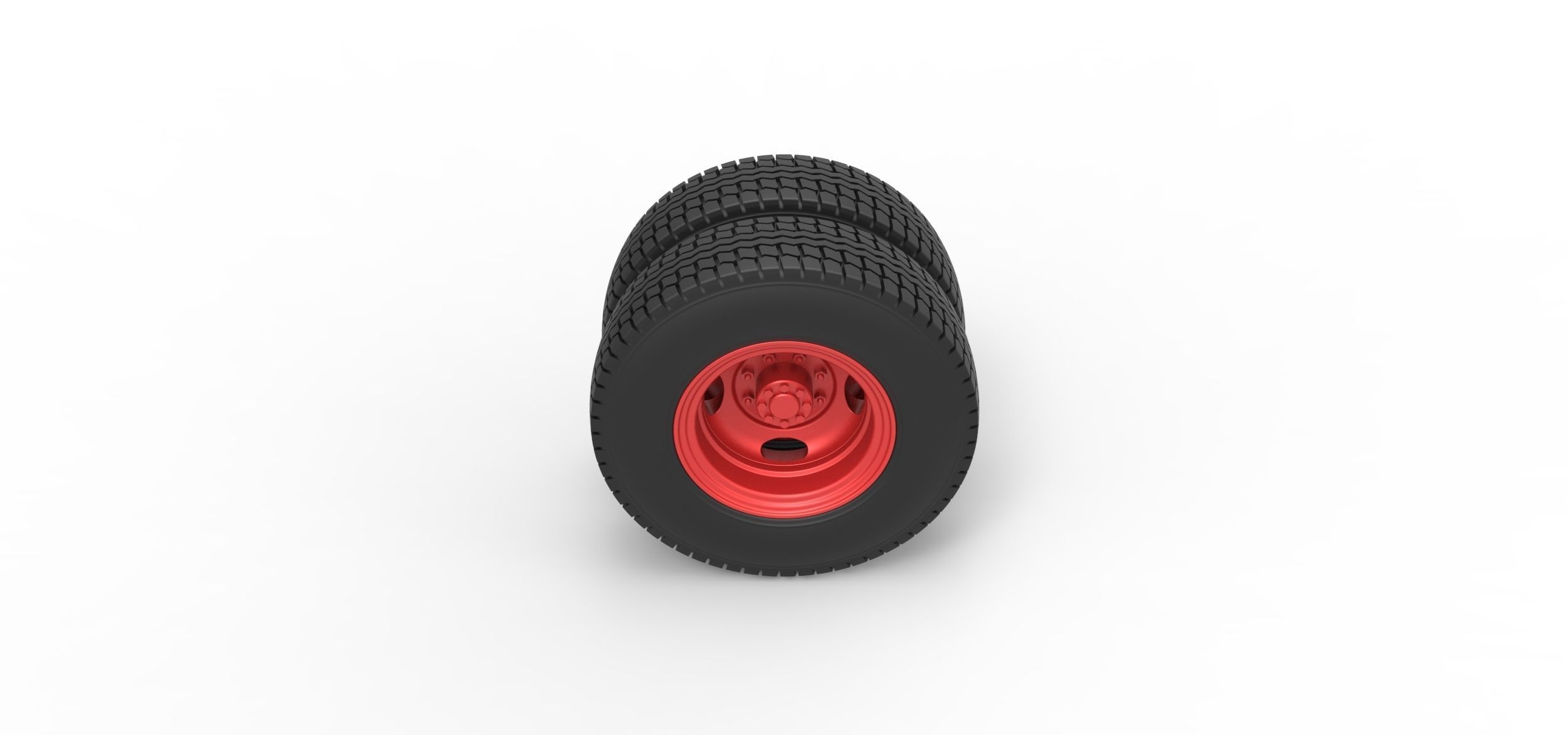 Rear wheel of Pickup Truck Scale 1 to 25 3D print model_5