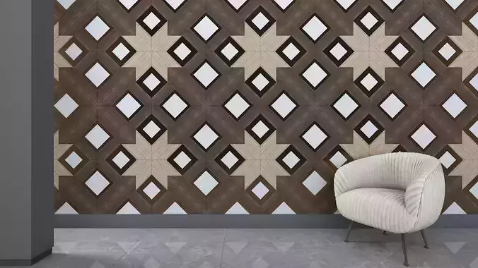 3d wall panel Low-poly 3D model