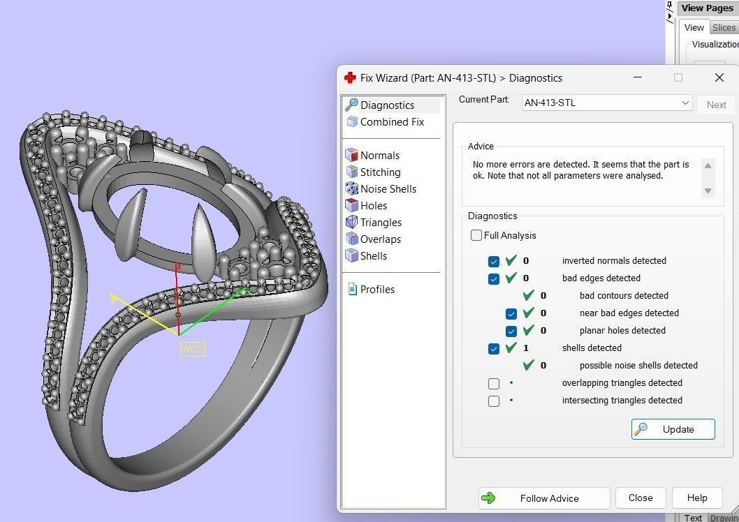 Ring Cabochon Diamond - Jewelry 3D - AN-413 3D print model_6