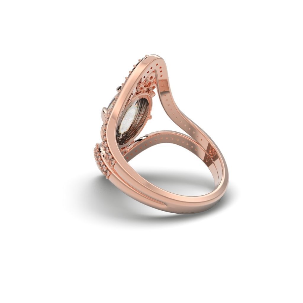 Ring Cabochon Diamond - Jewelry 3D - AN-413 3D print model_20