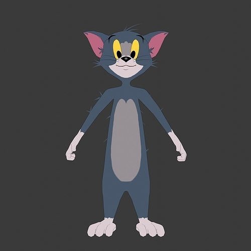 Cute Tom Free low-poly 3D model