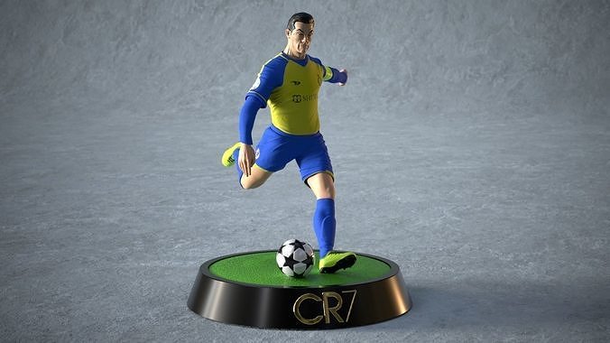 Cristiano Ronaldo Statue Sliced into 9 pieces 3D print model