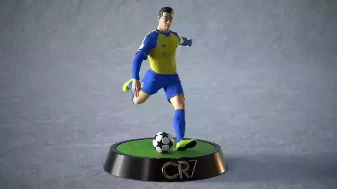 Cristiano Ronaldo Statue Sliced into 9 pieces 3D print model