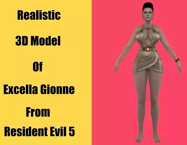 Excella Gionne Low-poly 3D model