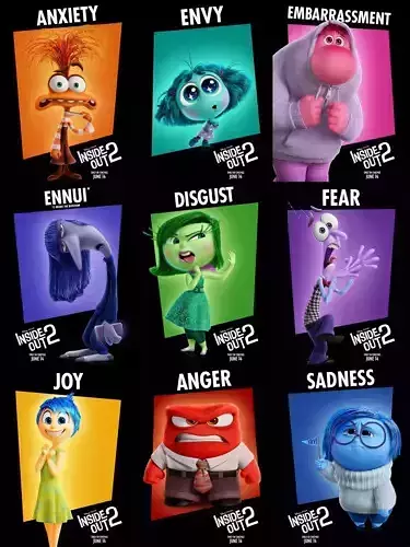 Inside Out 2 - 3D Characters Low-poly 3D model Inside Out 2 - 3D Characters Low-poly 3D model