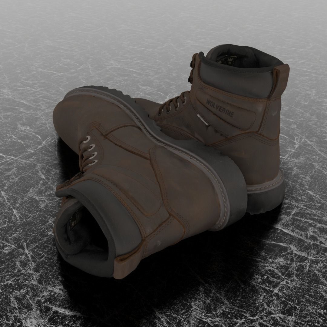 WOLWERINE 3D BOOTS Low-poly 3D model_6