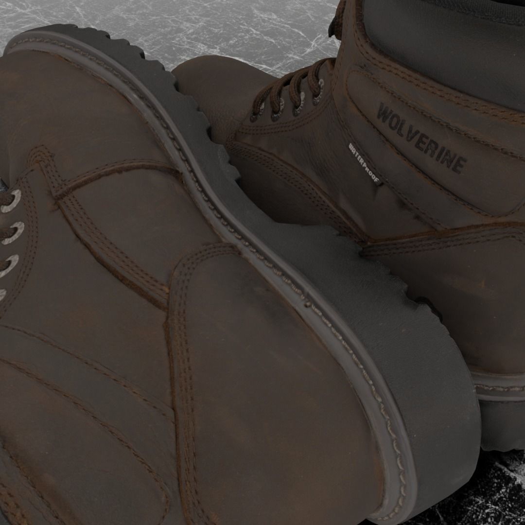 WOLWERINE 3D BOOTS Low-poly 3D model_8