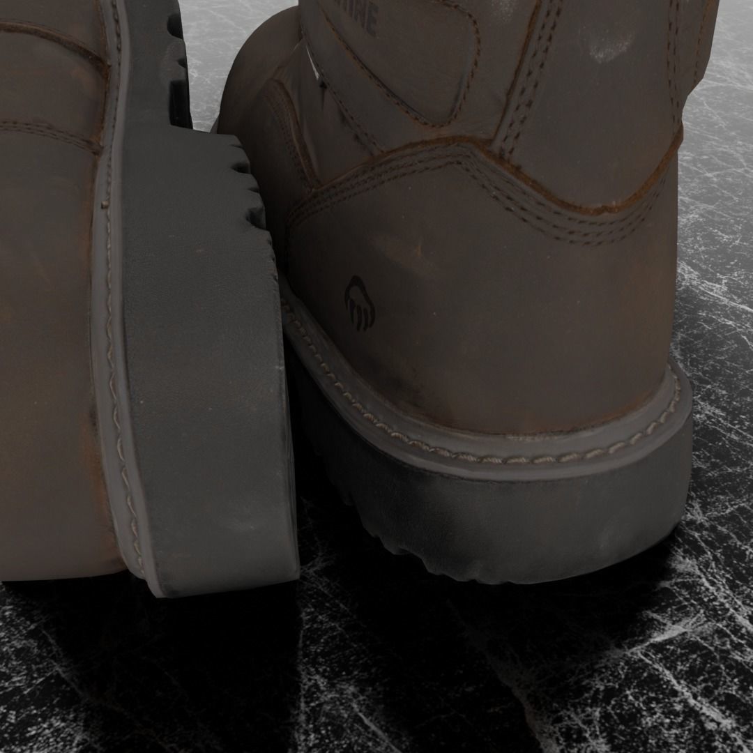 WOLWERINE 3D BOOTS Low-poly 3D model_11
