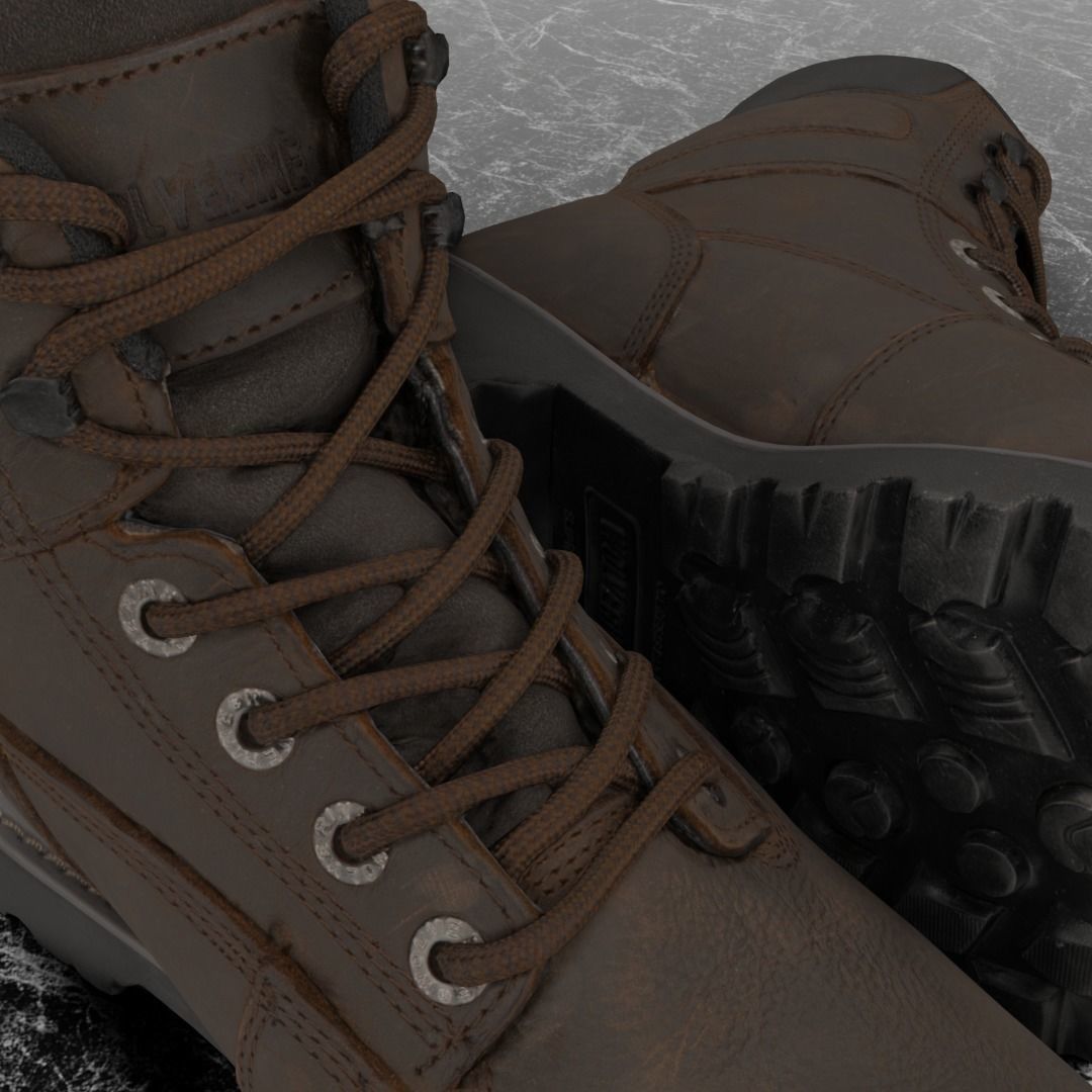 WOLWERINE 3D BOOTS Low-poly 3D model_9