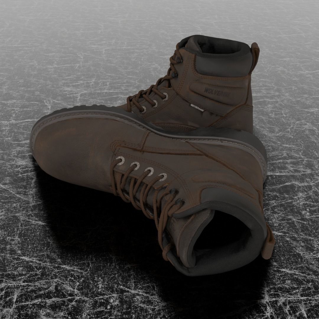 WOLWERINE 3D BOOTS Low-poly 3D model_7