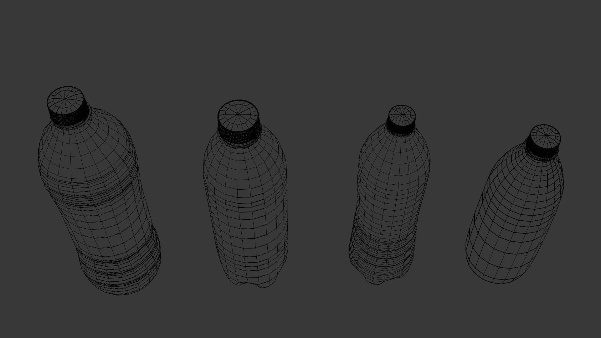 Water Bottles Low-poly 3D model_6