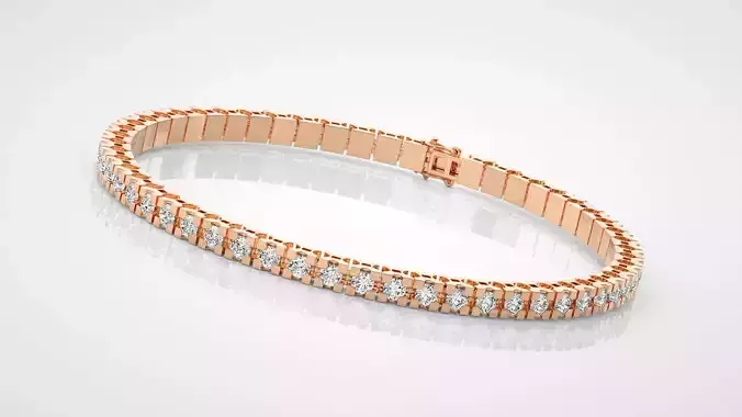 Tennis Bracelet 3dm stl renders details 3D print model