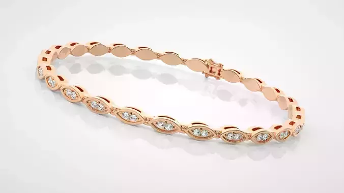 Tennis Bracelet  3dm stl renders details 3D print model
