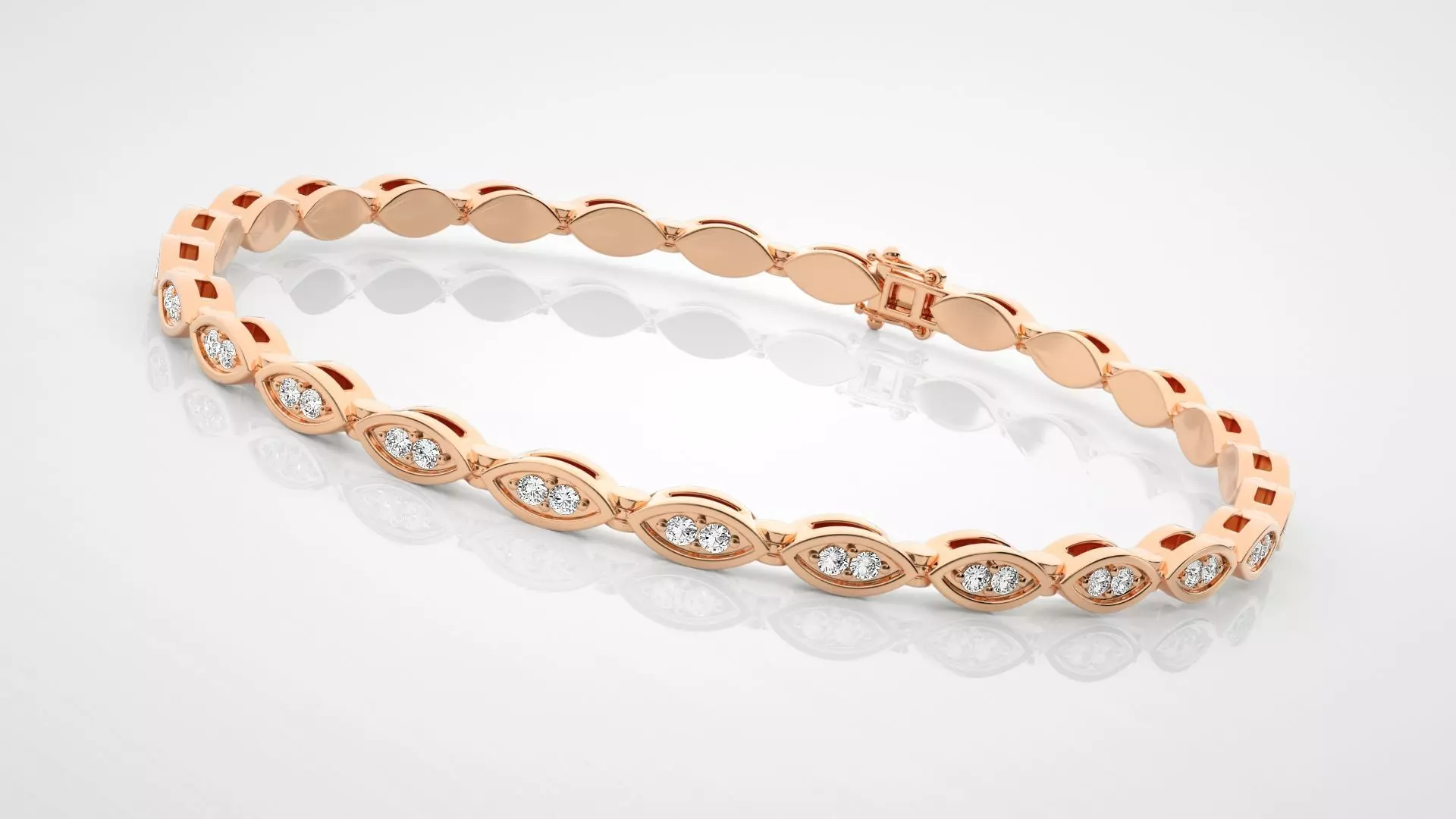 Tennis Bracelet 3dm stl renders details 3D print model