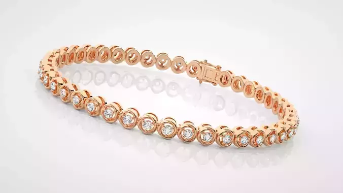 Tennis Bracelet 3dm stl renders details 3D print model