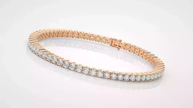 Tennis Bracelet 3dm stl renders details 3D print model