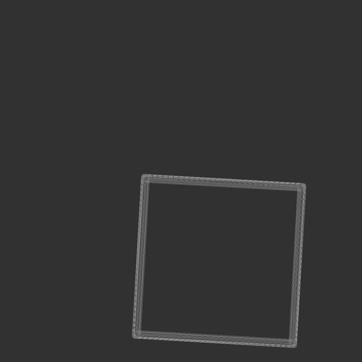 Wood Plate 2 Types - round square wooden board set Low-poly 3D model_5