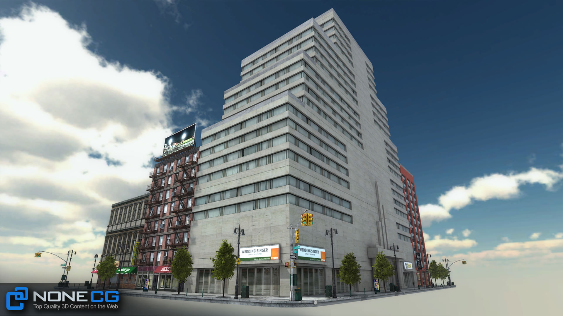 NYC Block 6 Unity Free low-poly 3D model_14