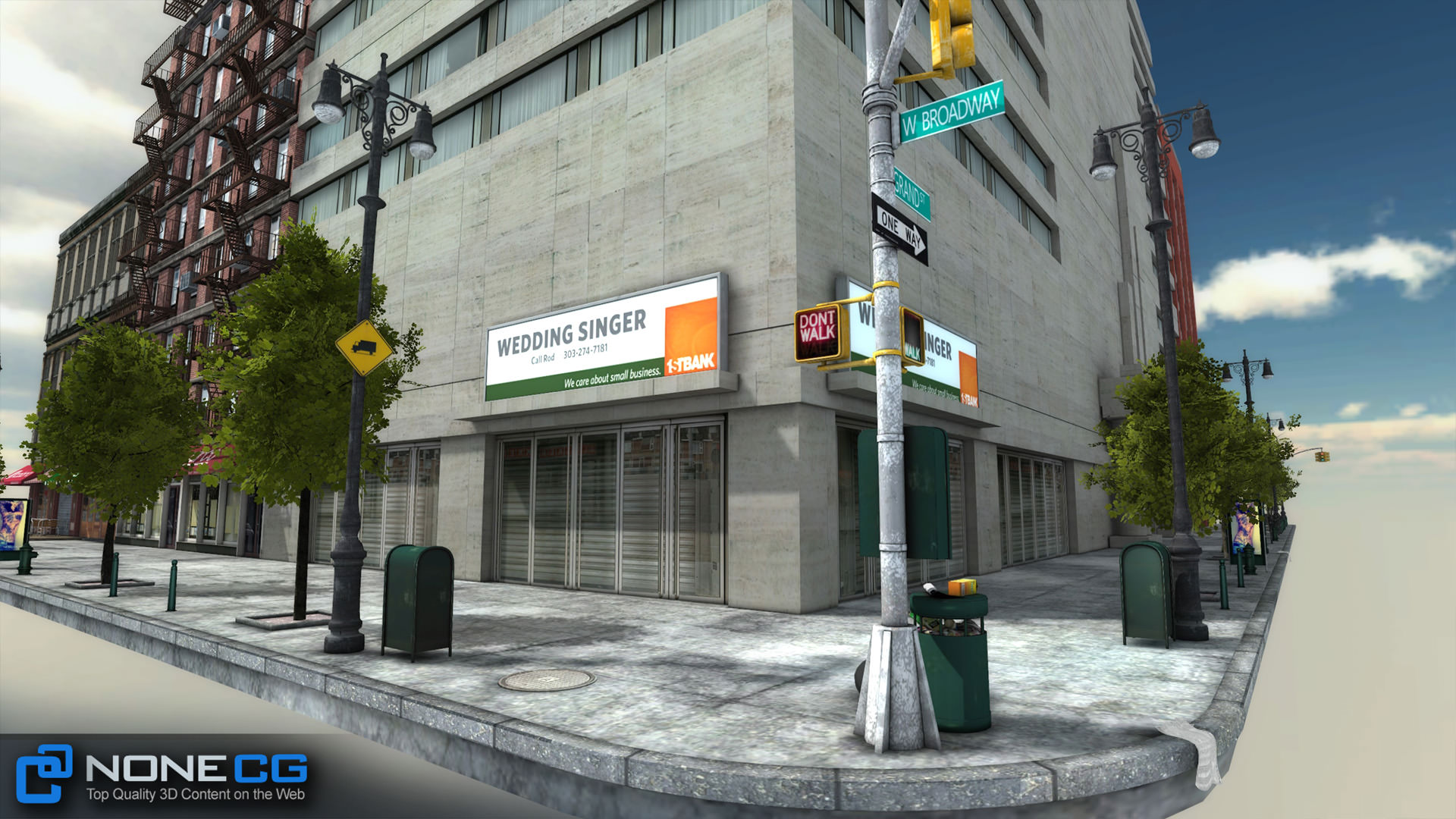 NYC Block 6 Unity Free low-poly 3D model_7