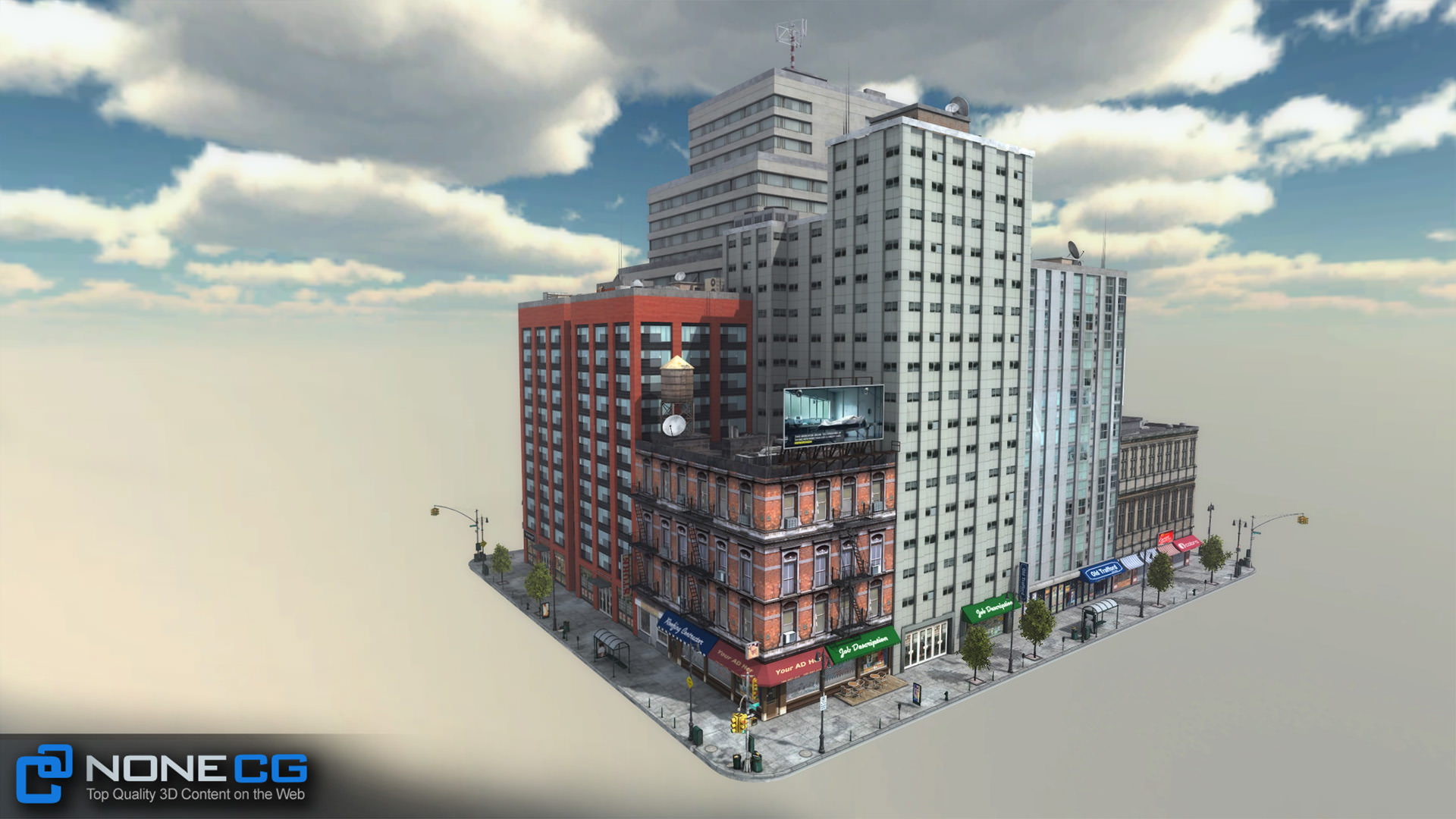 NYC Block 6 Unity Free low-poly 3D model_18