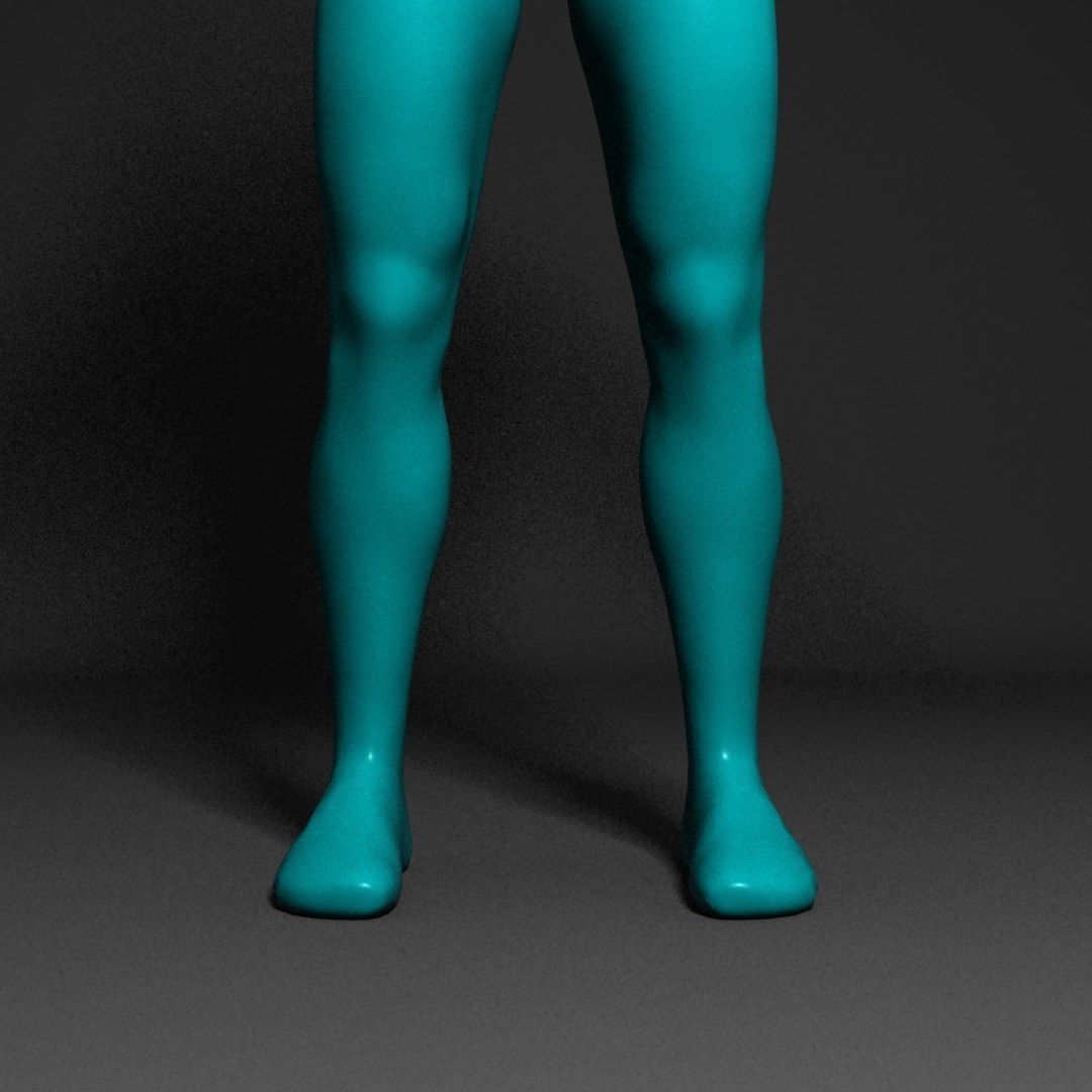 Blank Man Low-poly 3D model_7