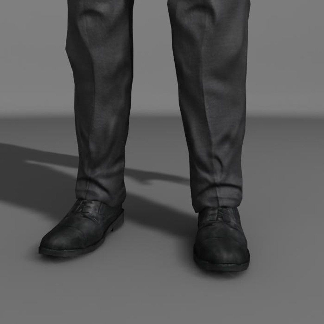 Business Man 01 A Low-poly 3D model_9
