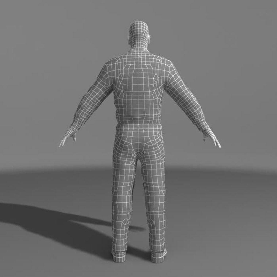 Business Man 01 A Low-poly 3D model_14