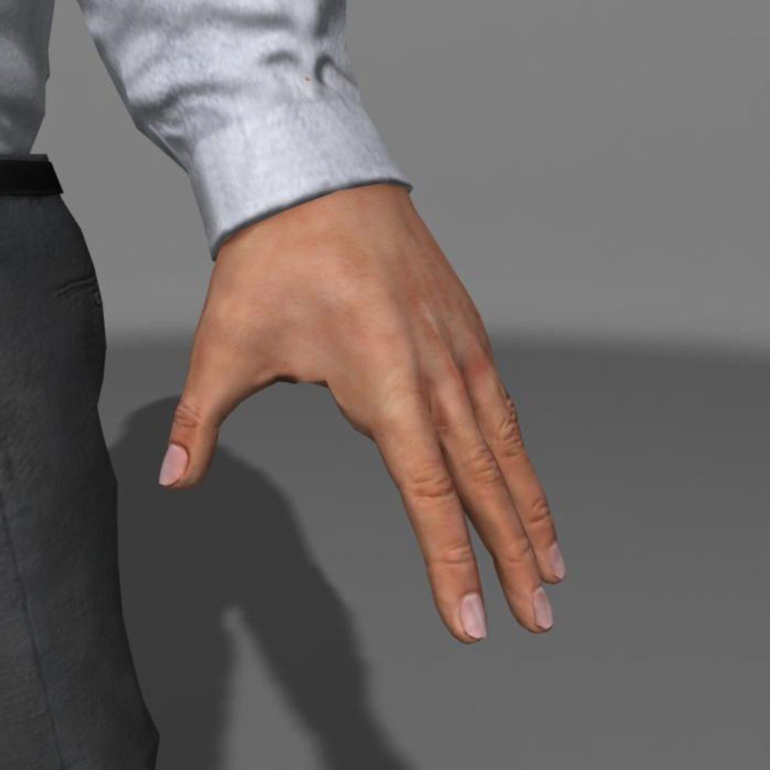 Business Man 01 A Low-poly 3D model_7