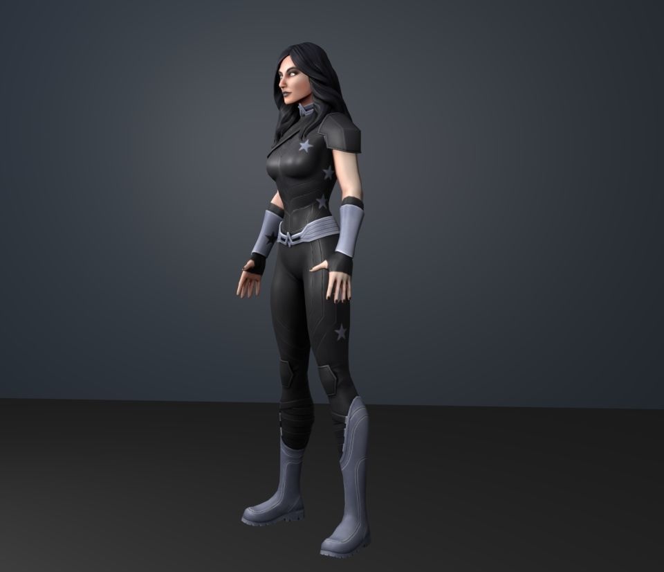 donna troy 3D model_3