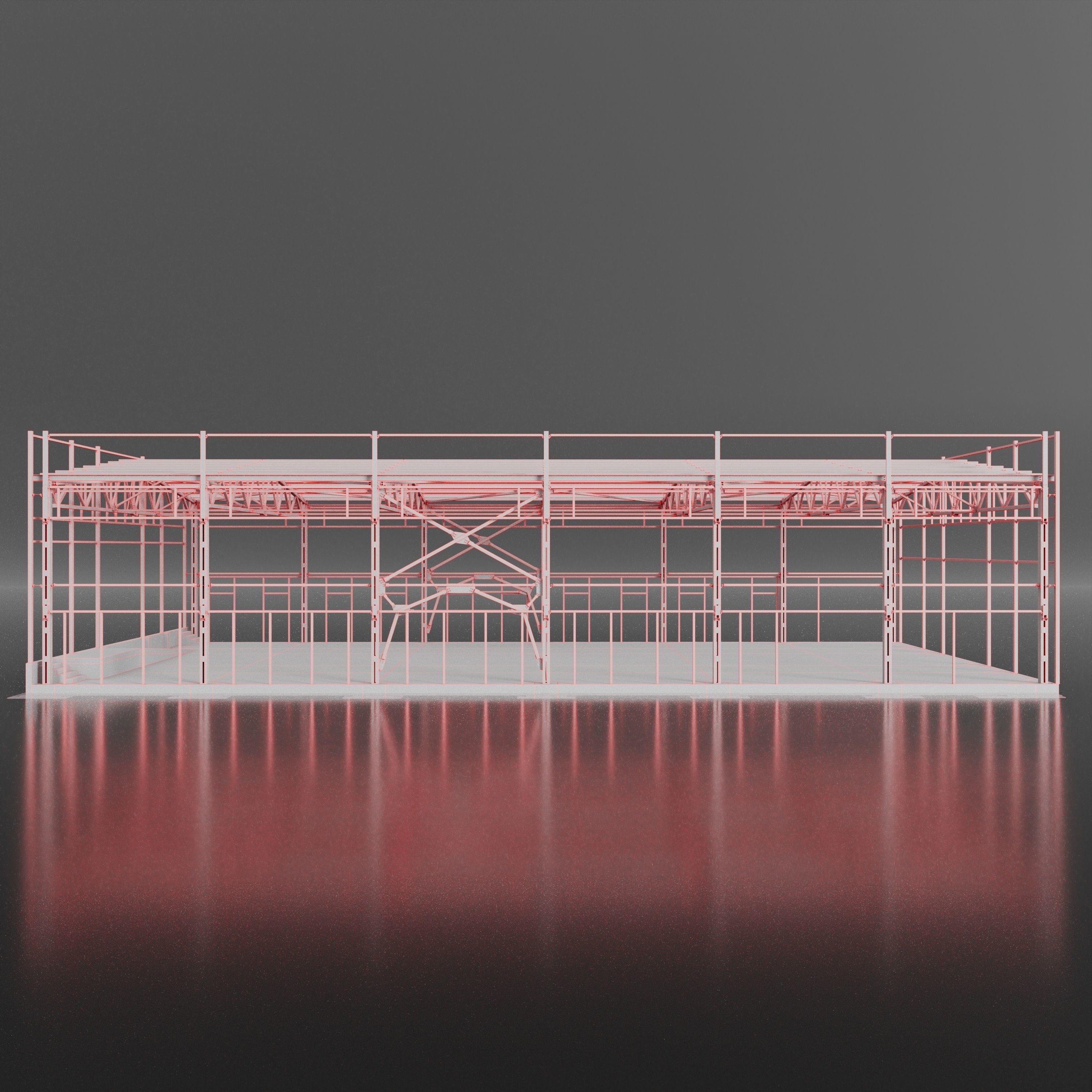 Industrial Metal Building 3D model_7