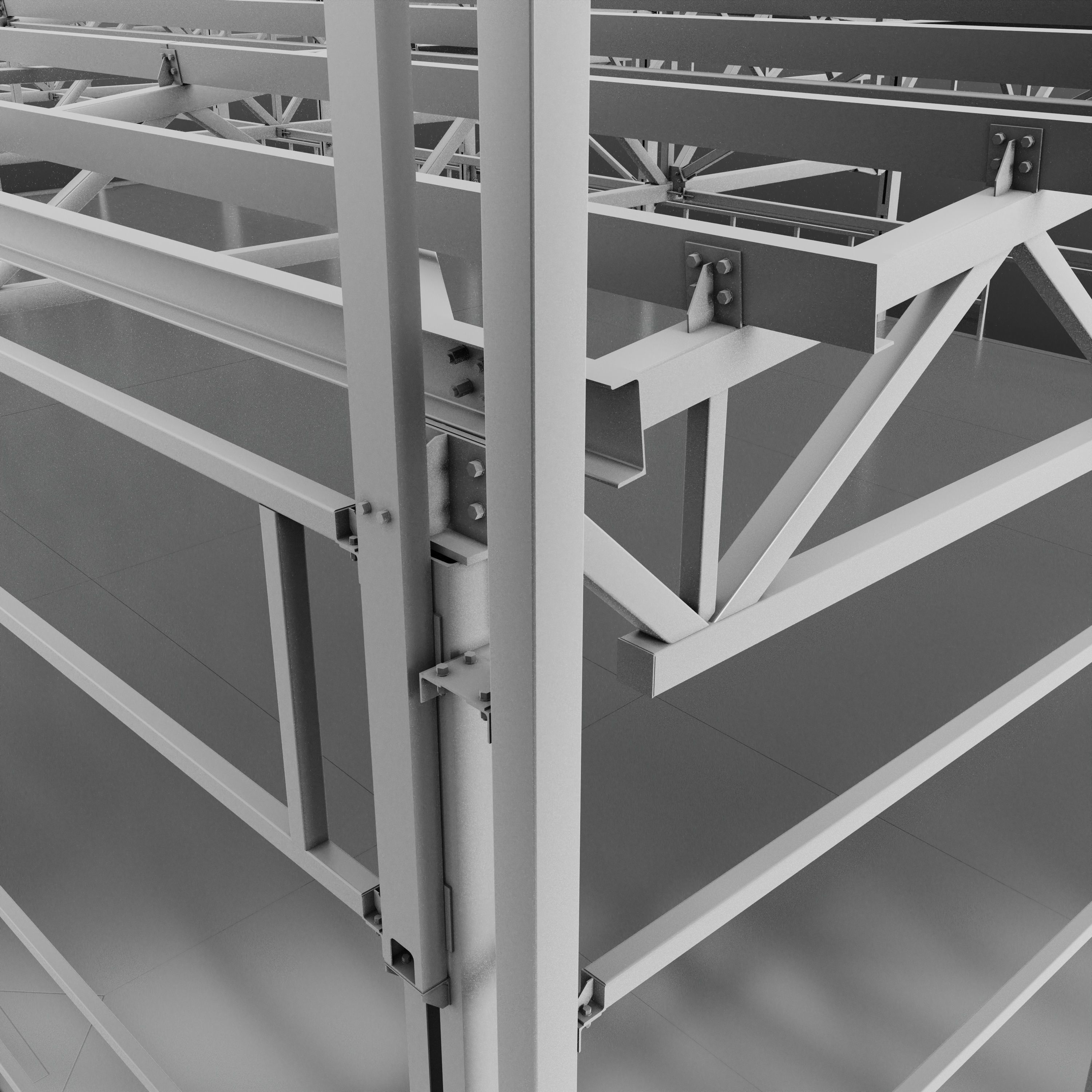 Industrial Metal Building 3D model_11