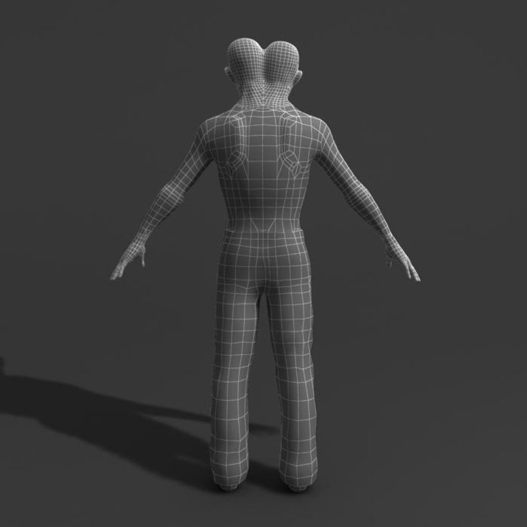 Two Headed Creature  Low-poly 3D model_11