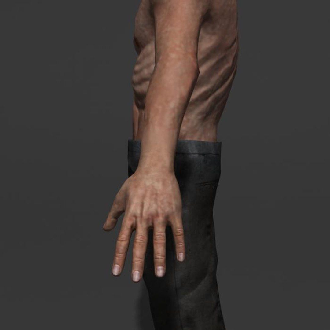 Two Headed Creature  Low-poly 3D model_2