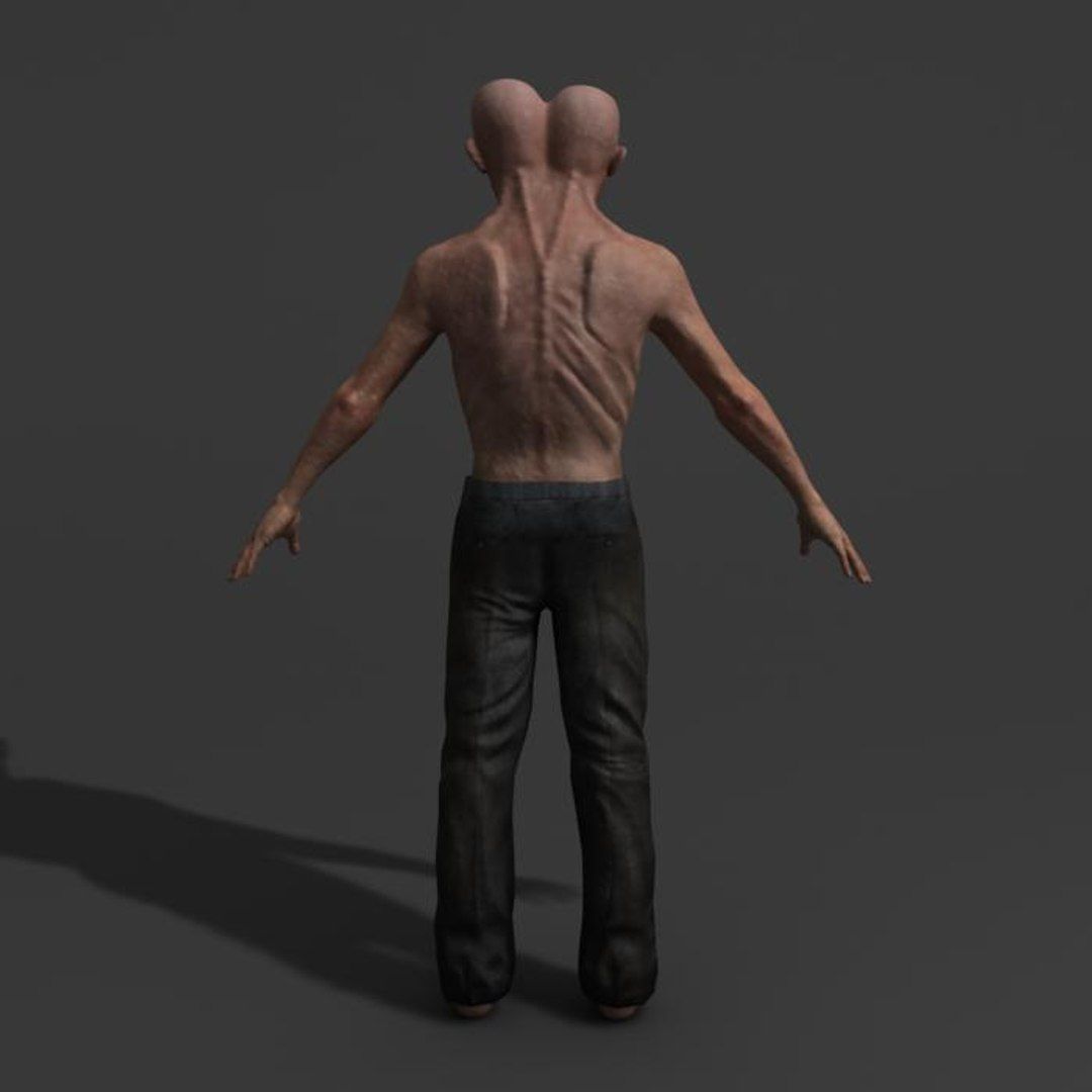 Two Headed Creature  Low-poly 3D model_8