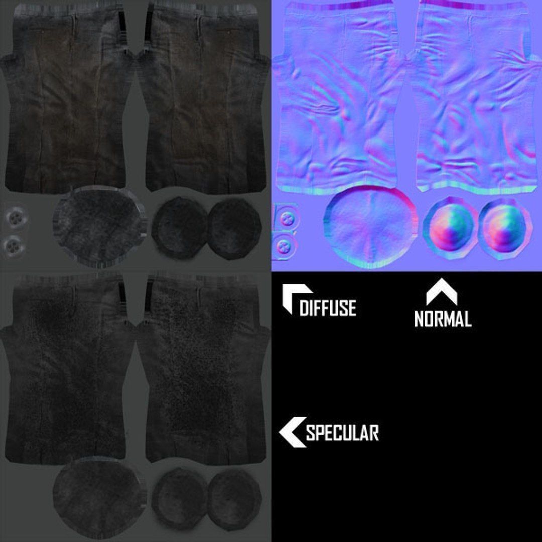 Two Headed Creature  Low-poly 3D model_16