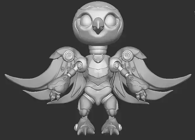 Majestic Owl Guardian 3D Character Model