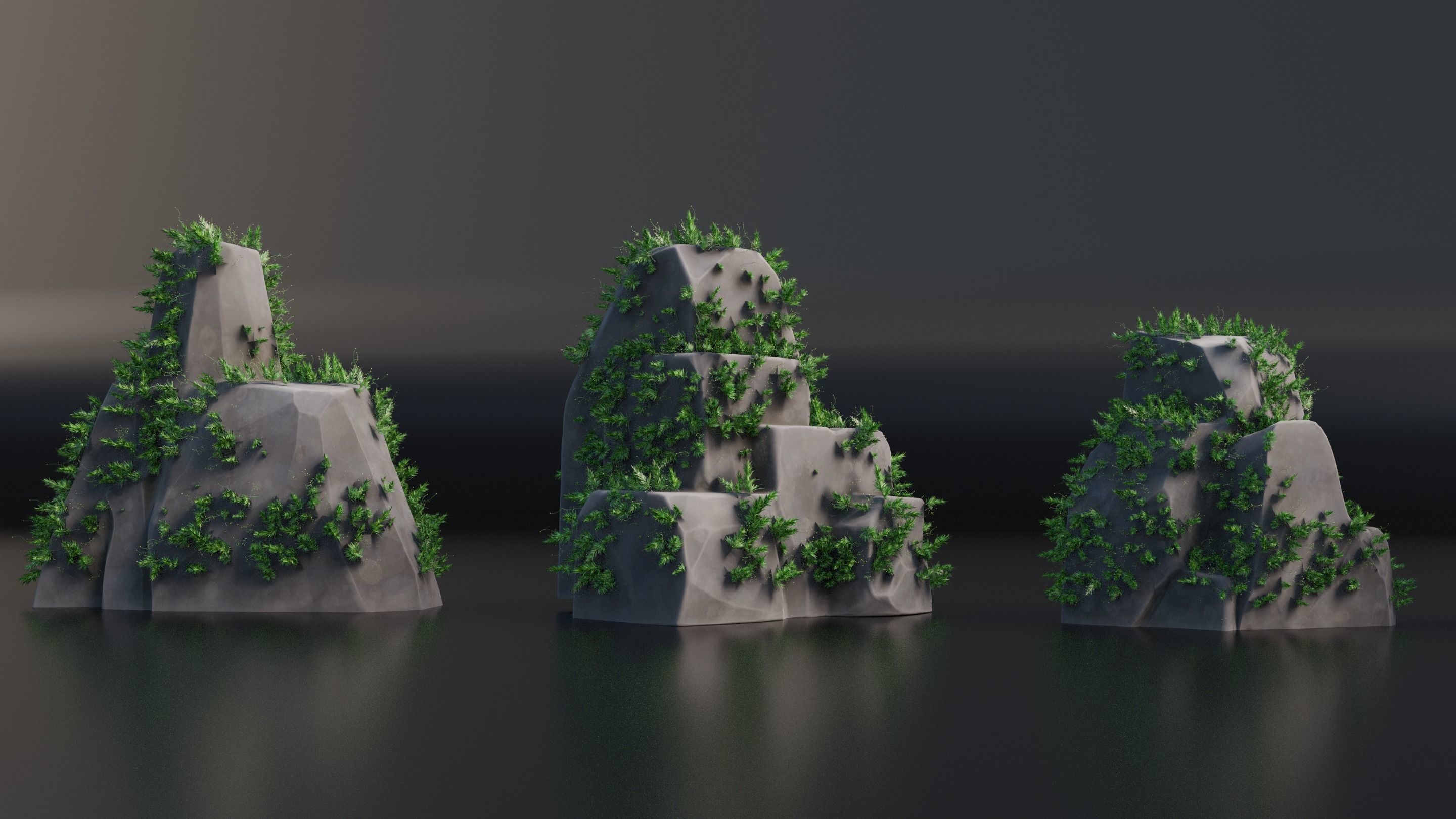 Rocks Low-poly 3D model_6