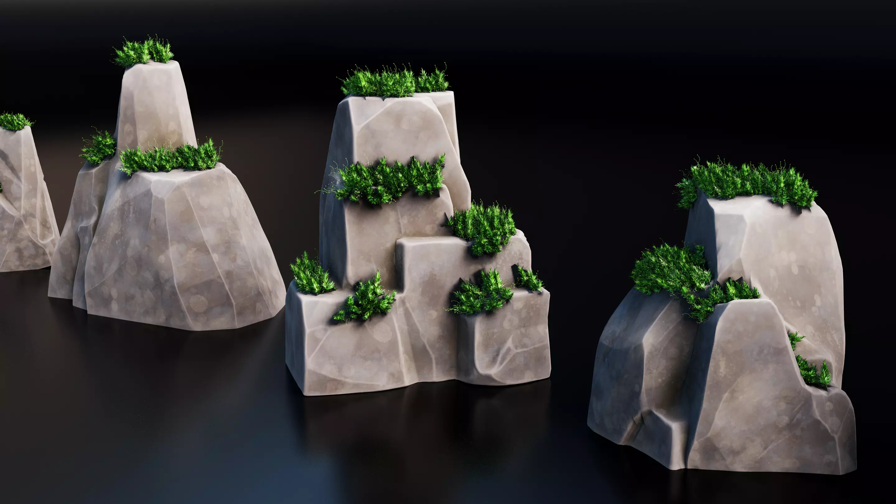 Rocks Low-poly 3D model_0