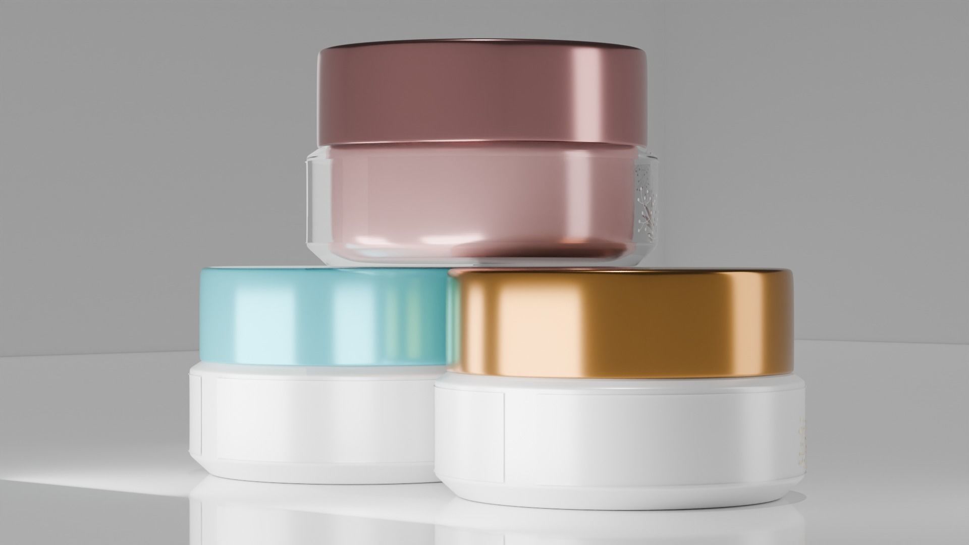 Cosmetic Cream Box Model Low-poly 3D model_4