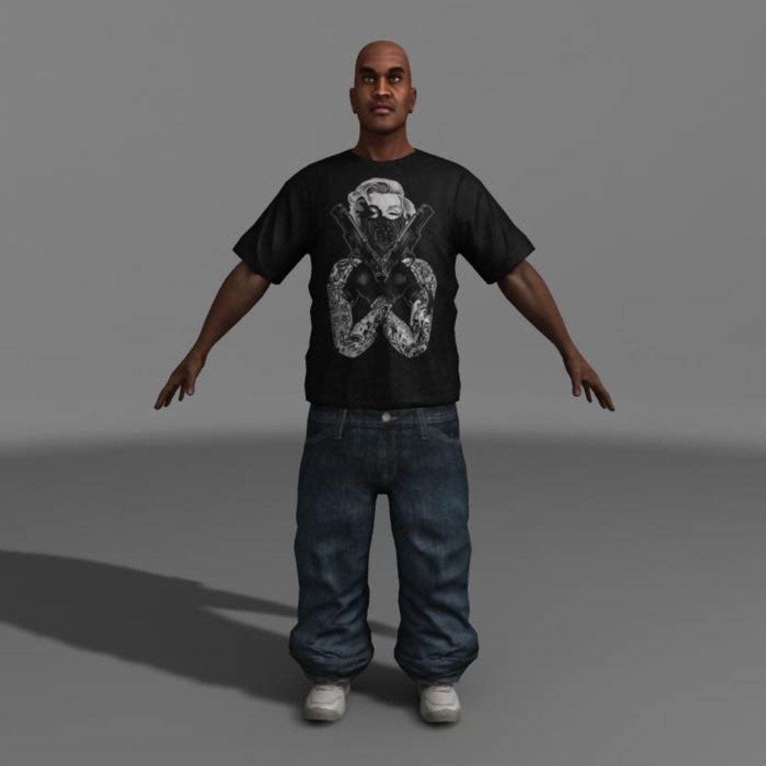 Gangsta Low-poly 3D model_16