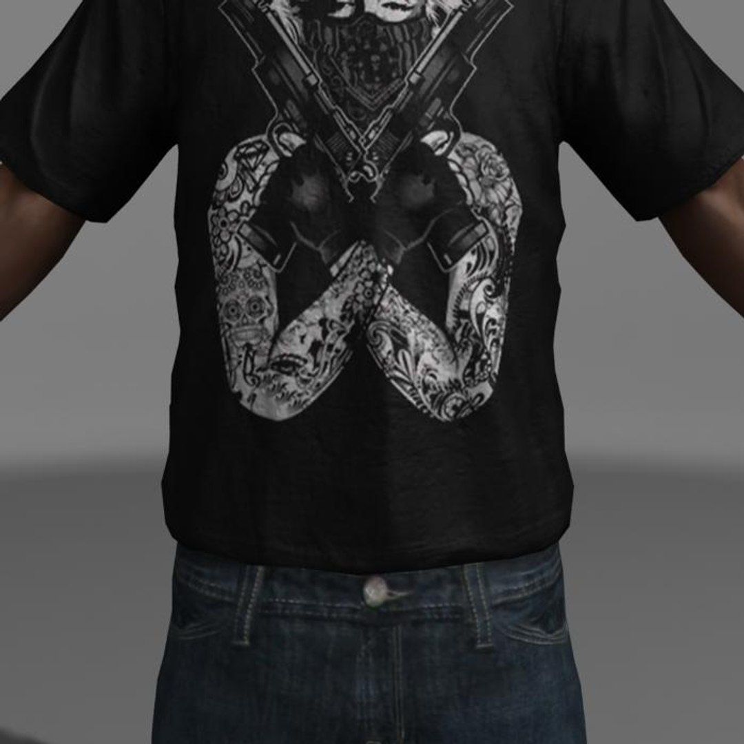 Gangsta Low-poly 3D model_3