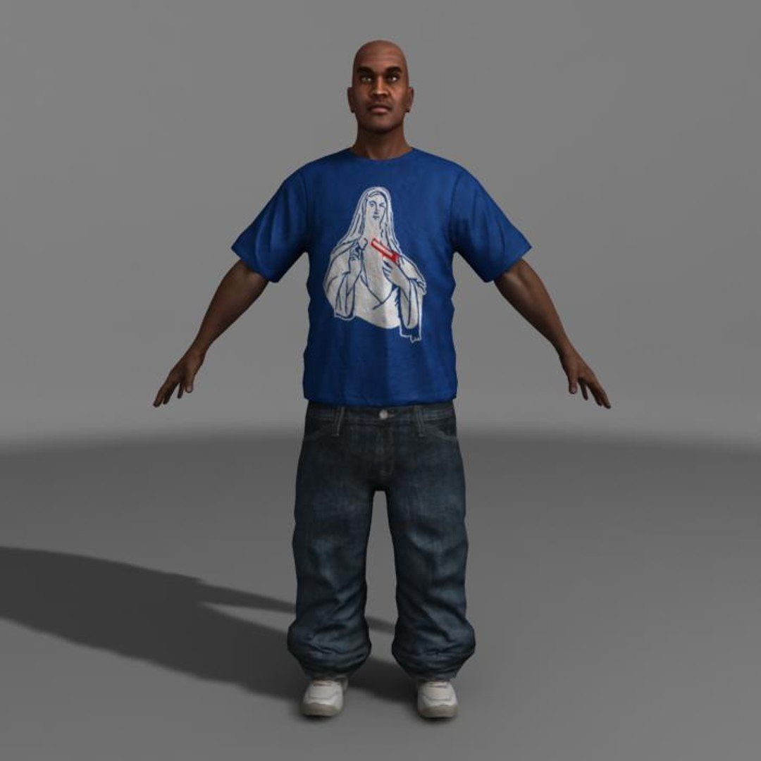 Gangsta Low-poly 3D model_13