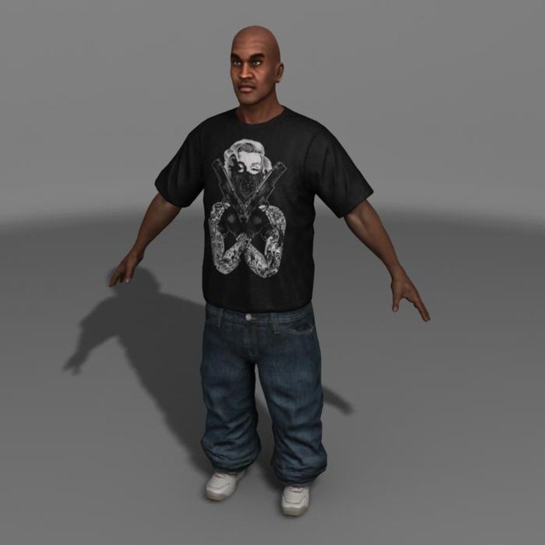 Gangsta Low-poly 3D model_11