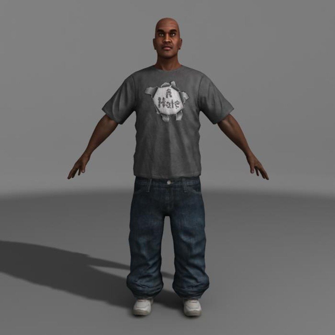 Gangsta Low-poly 3D model_15