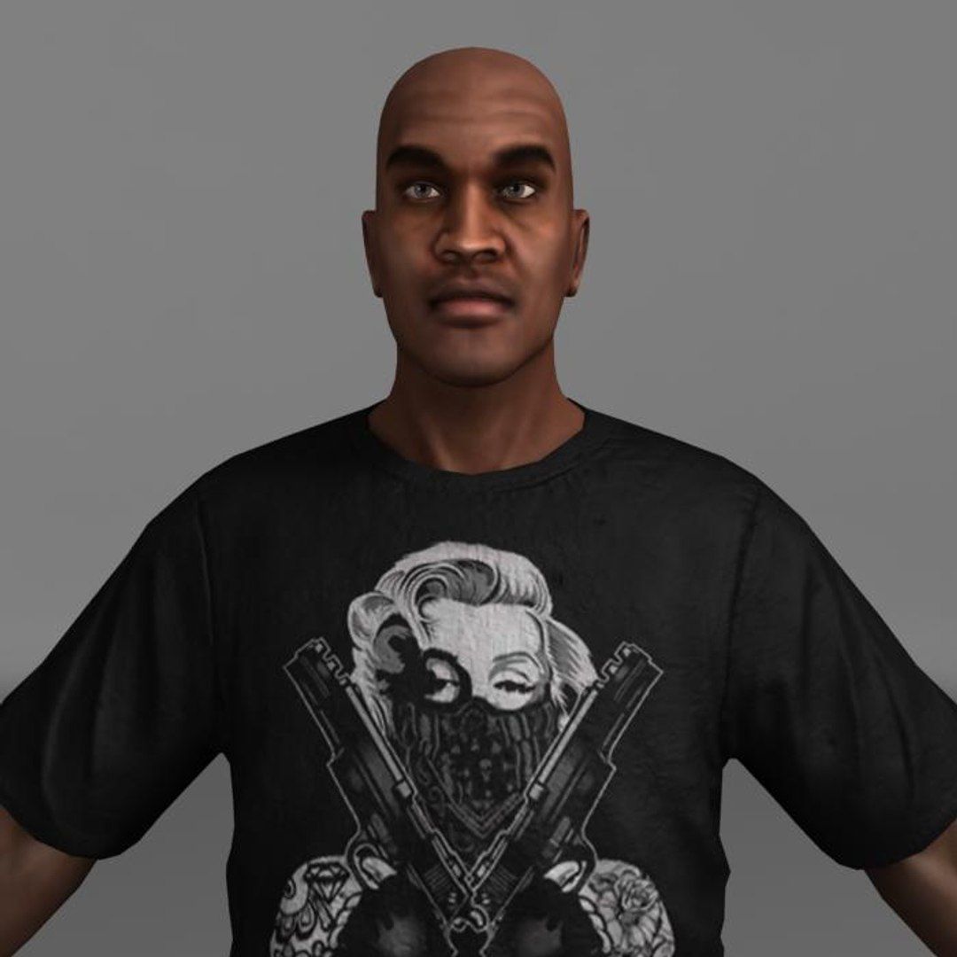 Gangsta Low-poly 3D model_2