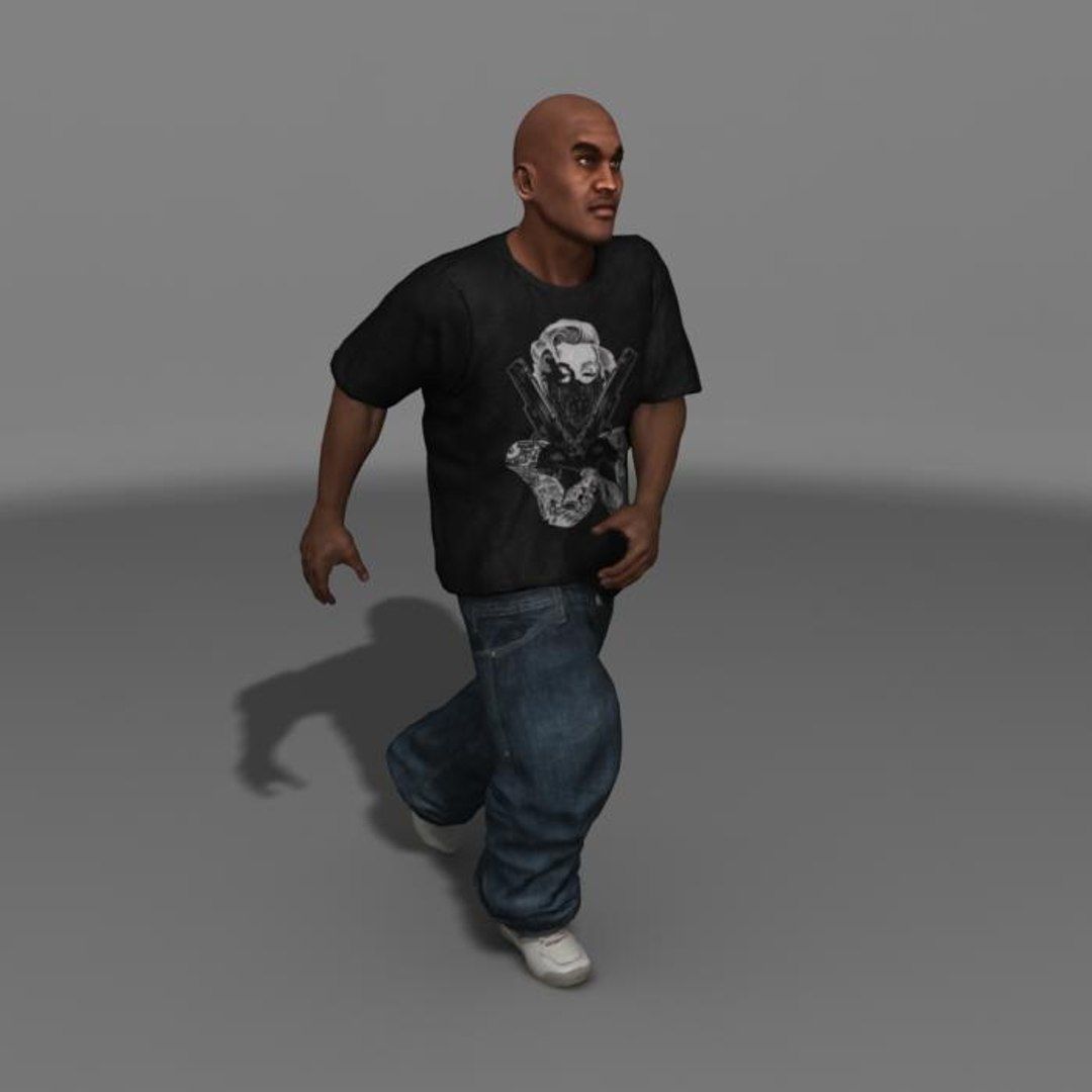 Gangsta Low-poly 3D model_12