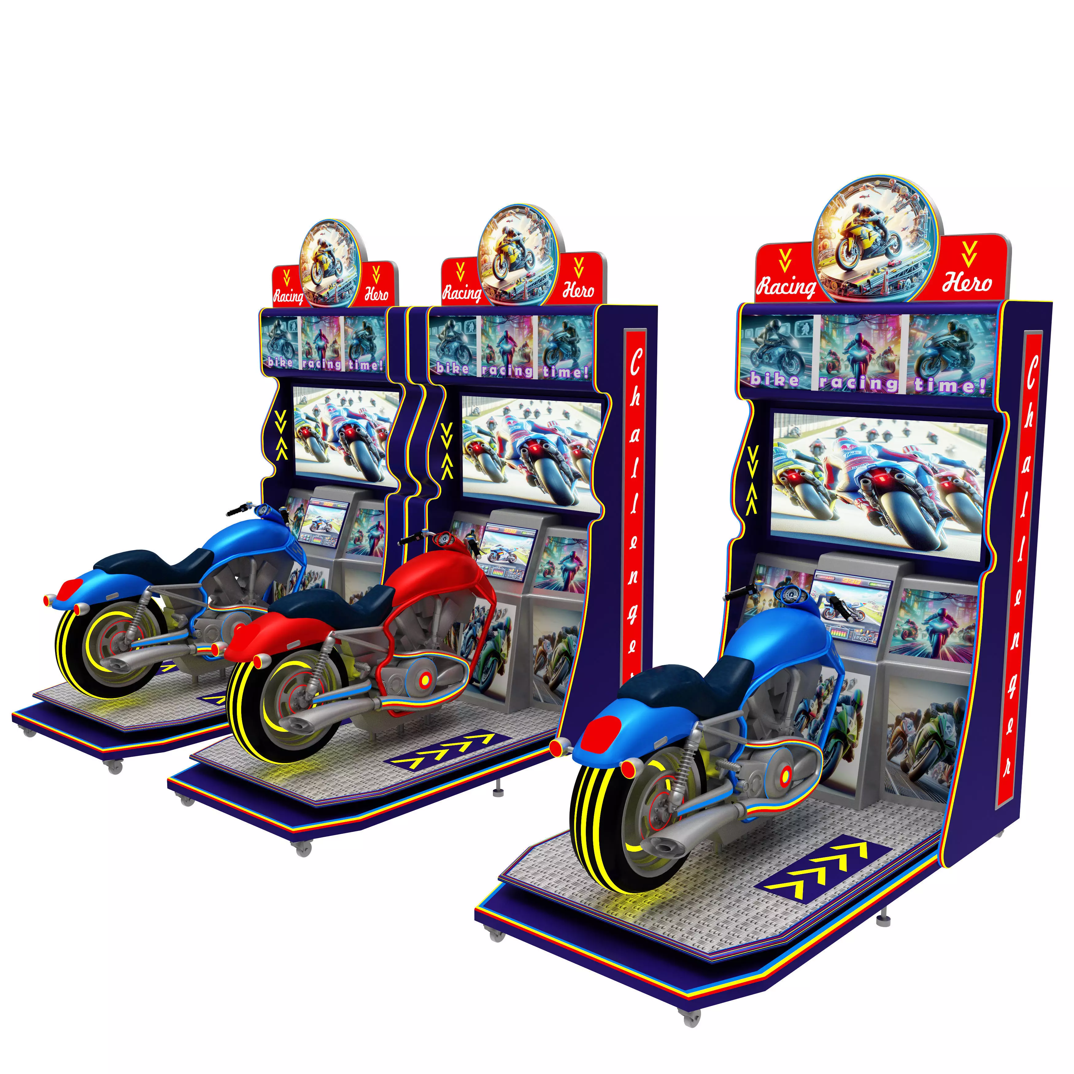 Virtual Reality Motorcycle Racing Arcade Game Machine  3D model_0