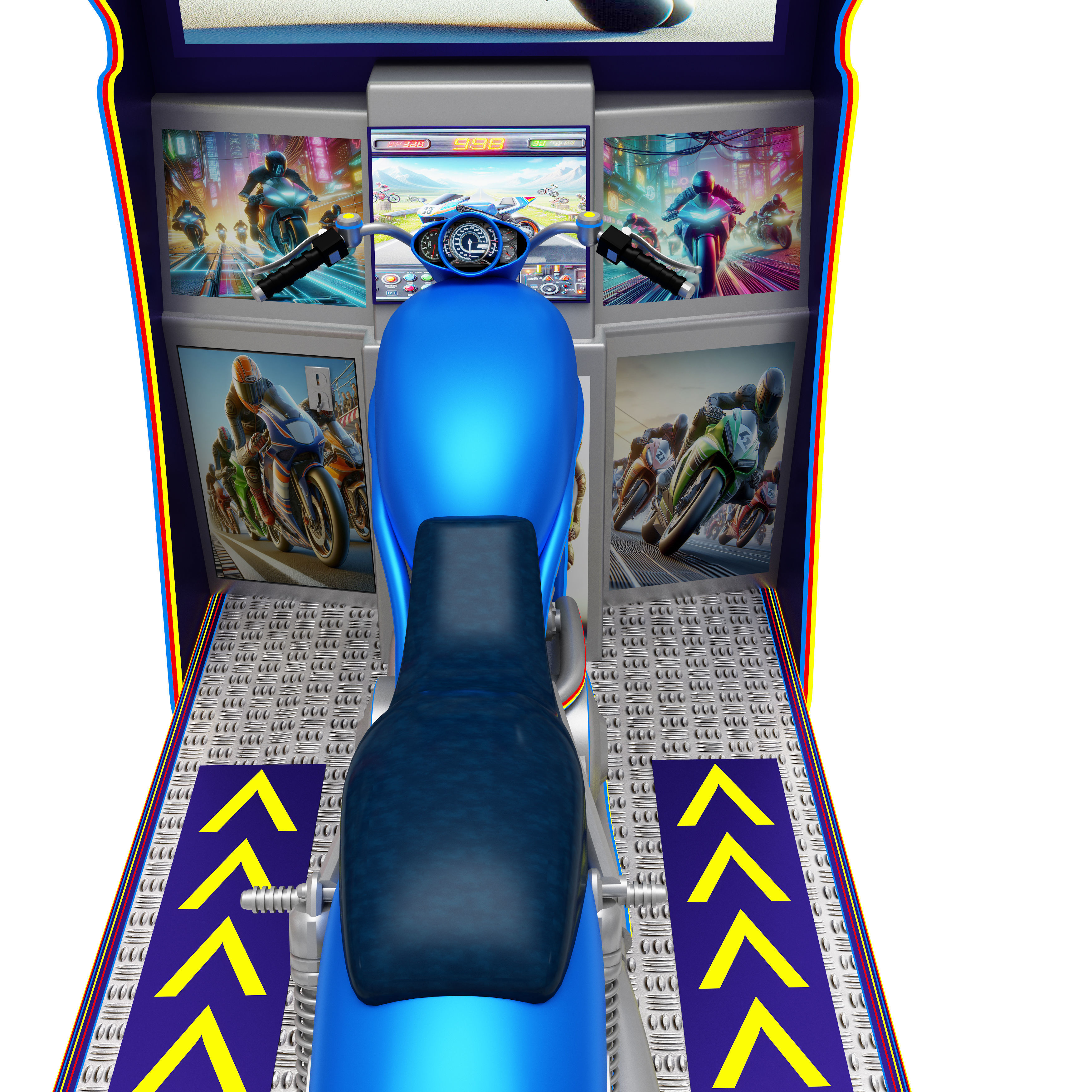 Virtual Reality Motorcycle Racing Arcade Game Machine  3D model_4
