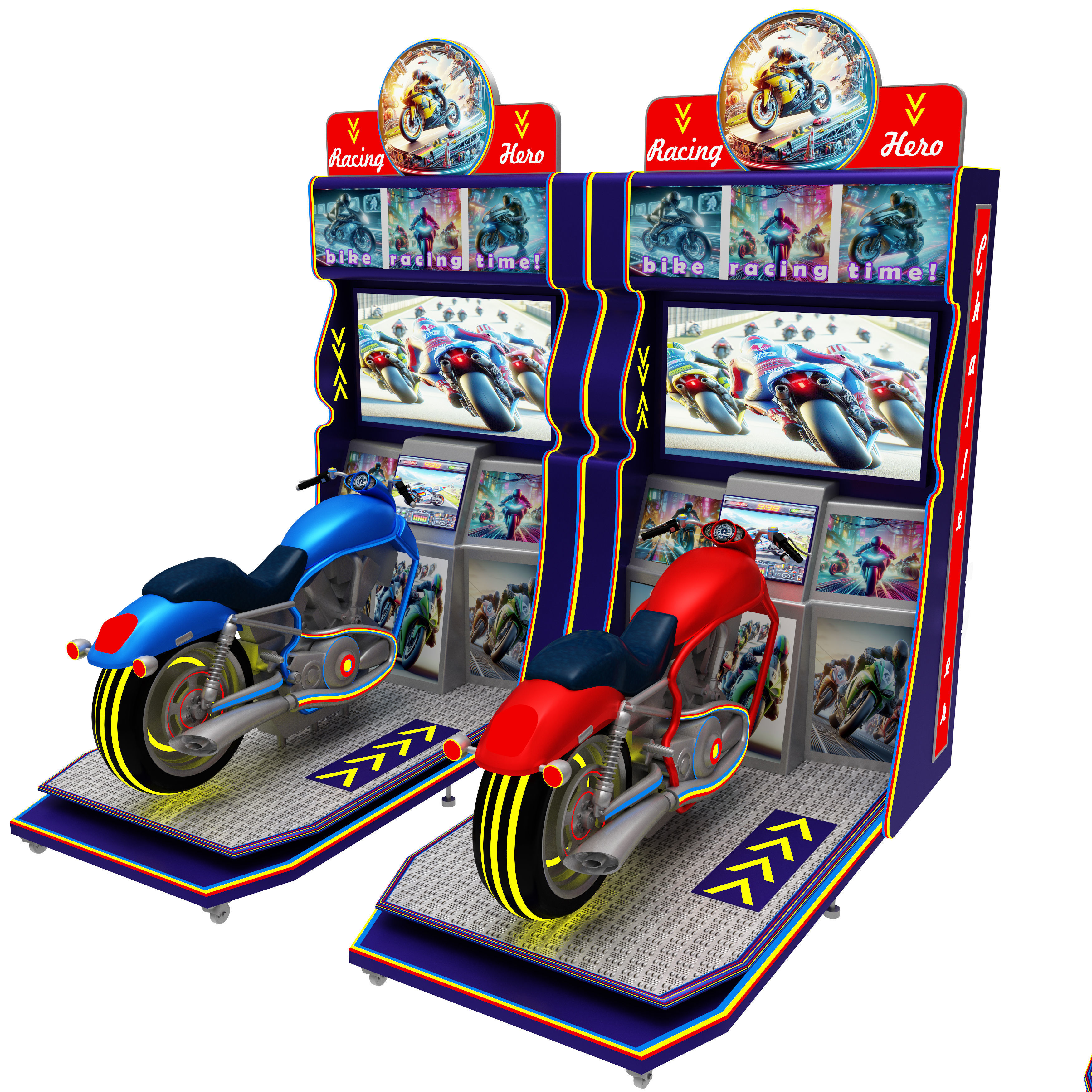 Virtual Reality Motorcycle Racing Arcade Game Machine  3D model_6