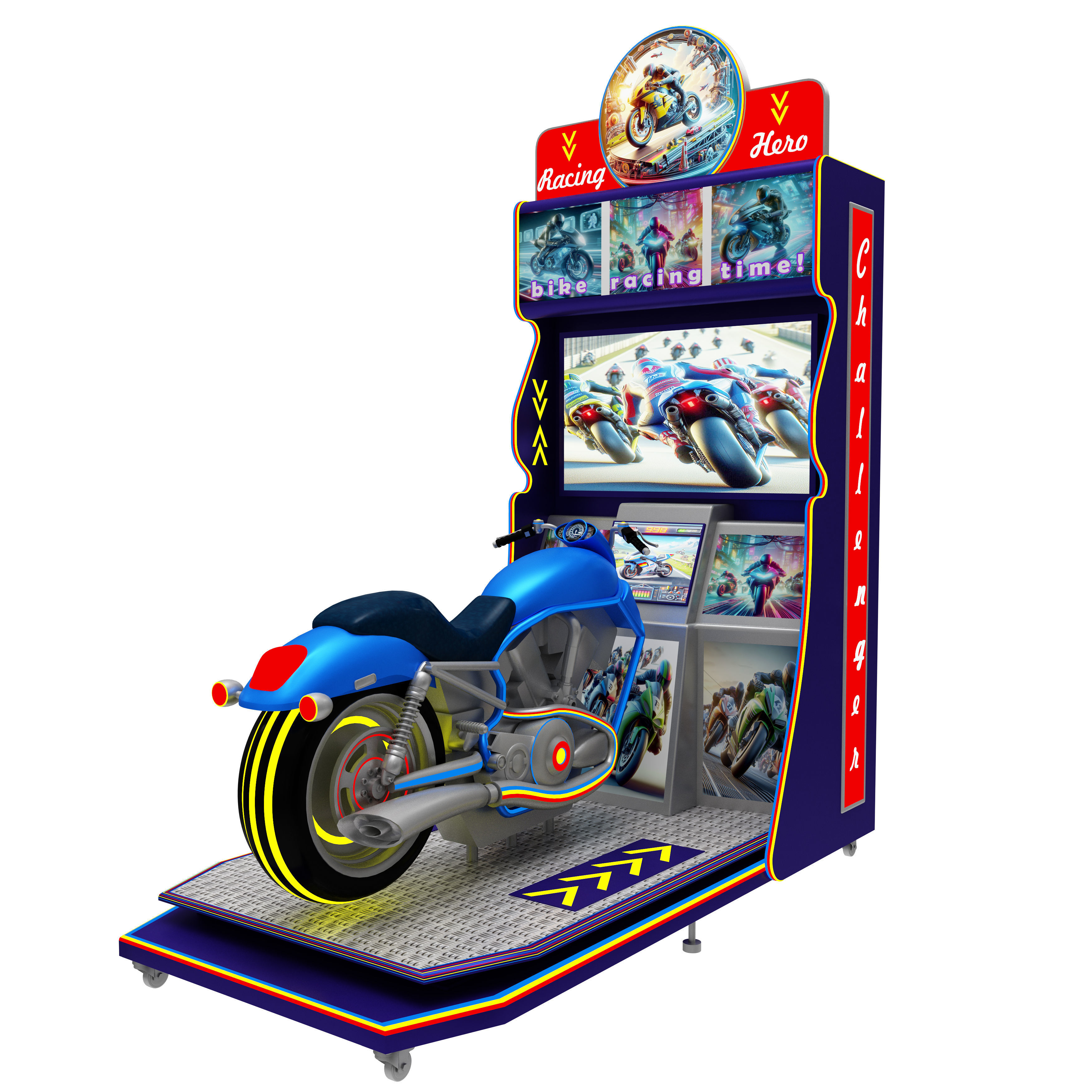 Virtual Reality Motorcycle Racing Arcade Game Machine  3D model_7